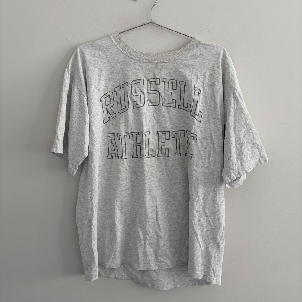 Vintage Russell Athletic T Shirt Mens XL Gray Heather Made in USA 90s